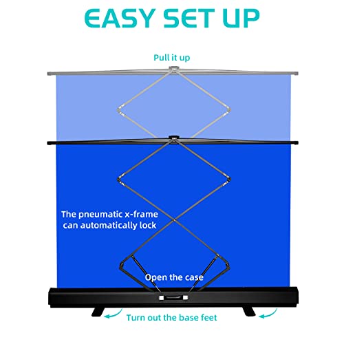 【Easy Set Up】 Raubay 6.2 X 5 Ft Collapsible Blue Screen Backdrop Portable Retractable Chroma Key Panel Photo Background With Stand For Video Conference, Photographic Studio, Streaming #TOP3