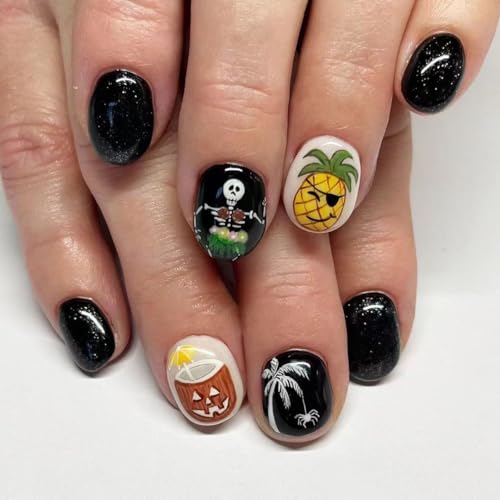 La mejor selección de Calavera coco Top 5. 42 KEHKFSEF 24 Uñas Postizas Ovaladas Cortas Para Halloween Con Diseño De Piña, Coco Y Calavera. Uñas Postizas Adhesivas Acrílicas Reutilizables Con Diseño De Esqueleto De...