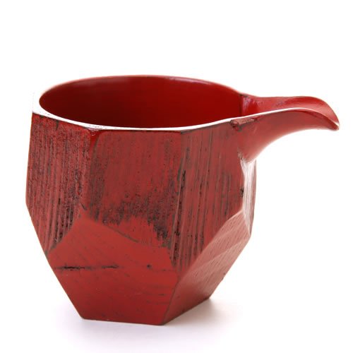根来　漆　片口　江戸 天然木製 片口（LL） 根来 漆塗り 酒器 日本酒 小鉢 ボウル