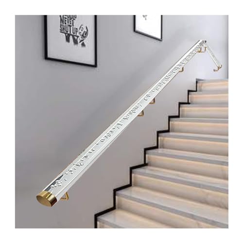 Rampe d'escalier intérieur kit de rampe acrylique mural transparent doré