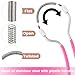 YALOJE 2pcs Manual Facial Hair Remover, Portable Stainless Steel Spring Epilator with Bead, Mild Facial Threading Hair Remover for Women Men - Blue, Pink