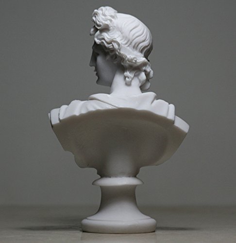 Greekartshop Generic Apollo God Of Music & Light Alabaster Bust Head Statue Sculpture 5.9 Inches #TOP2