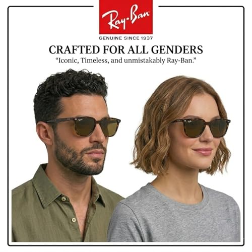 Image of Ray-Ban RB4362 Square Shaped Sunglasses for Men & Women with Official RAYBAN Eyewear Kit