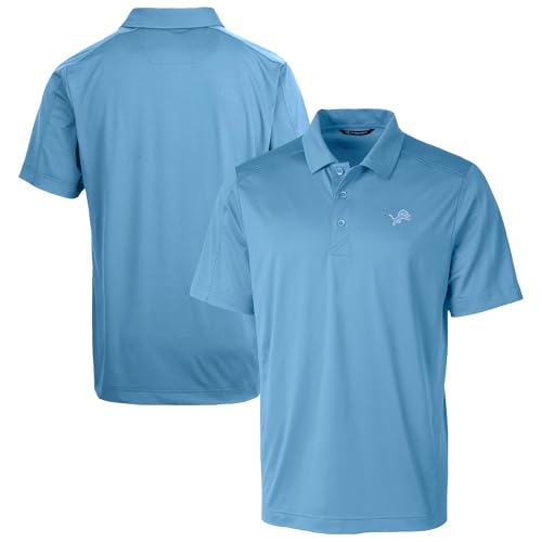 Cutter & Buck Men's Powder Blue Detroit Lions Prospect Eco Textured Stretch Recycled Polo