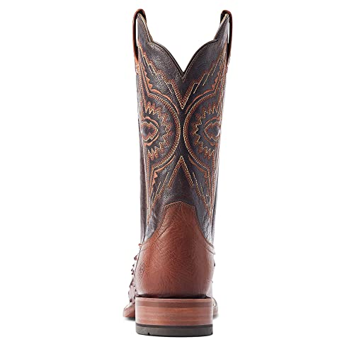 ARIAT Mens Broncy Western Boot Cinnamon Full Quill Ostrich/Dark Auburn 11 Wide