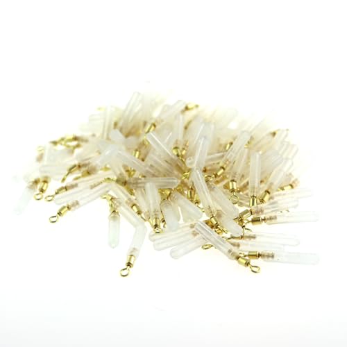 ZHYOHEN 20PCS Slip Float Marker Medium Clear Silicone Copper Head Swivel Quick Change Fishing Swivel with Tube Float Adapter Fittings Copper Head Raft Fishing Float