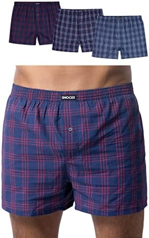 Snocks American Boxershorts Herren aus Bio-Baumwolle, 3er-Pack | weite Passform, lockerer Fit, kein juckendes Etikett, komfortabler Bund, Unterhosen Herren, Gr. S-4XL