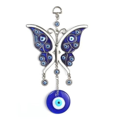 Image of BLUE BEADS Turkish Feng Shui Vastu Blue Glass Evil Eye Hanging /Door Hanging Nazar Batu for Protection and Good Luck - Perfect for Gifting Home or Office (BUT02)
