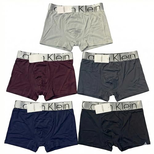 Image of Men's Innerwear Modal Streach Plane Trunk Boxer Brief, Breathable Underwear for Men Astd-Color
