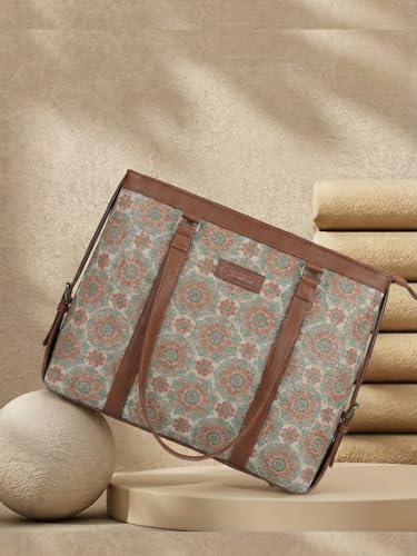 Image of Stylish Tote Bags for Office Use | Laptop Bag 15.6 inch | Purse for Women | Vegan Leather Handbag | Daily & Travel Use |