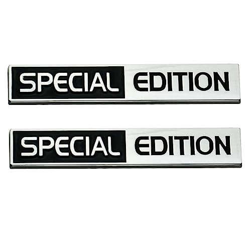 Image of 2Pc Special Edition Emblem 3D Fender Badge Car Truck Sticker Decal Fit for Universal Car Truck SUV (Chrome Black)