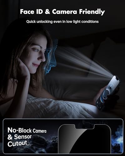 Image of UNBREAKcable Privacy Screen Protector for iPhone 16e, Shatterproof Tempered Glass [True 28Anti Spy] [9H Hardness] [Easy Installation Frame] Private Protector for iPhone 16e 6.1inch-2 Pack