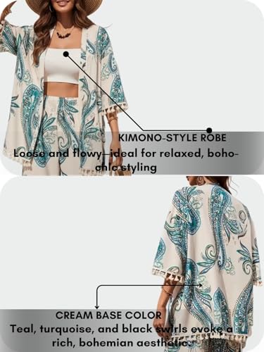 Image of Leriya Fashion Co Ord Set for Women Stylish | Summer Travel Co-Ord Set Short Sleeve Shirt & Wide-Leg Pant | Paisley Printed Stylish Casual Outfit for Summer Cord for Women | Dress for Woman
