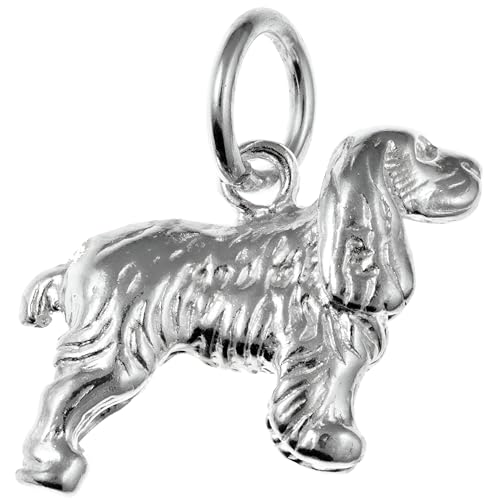 Image of King Charles Cocker Spaniel Dog 925 Sterling Silver Charms for Bracelets Necklaces for Women - Fit European Link Charm Bracelet Necklace - Cute Women's Charms - Slider Dangle Charm