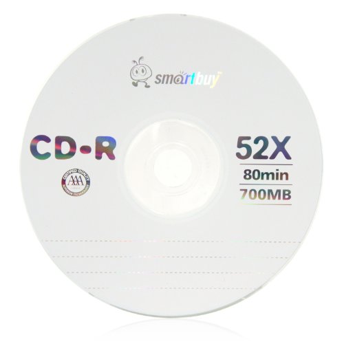 Smart Buy Logo Cd-R 100 Pack 700Mb 52X Blank Data Recordable Discs, 100 Disc, 100Pk #TOP2