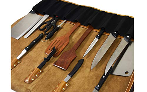 Aaron Leather Goods 10-Pocket Expandable Roll