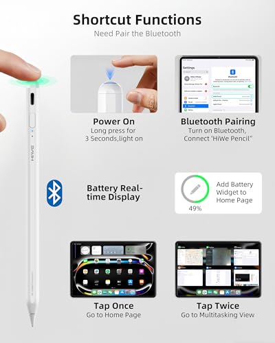 Lápiz para iPad compatible con modelos 2018-2025 e inclinación magnética 5
