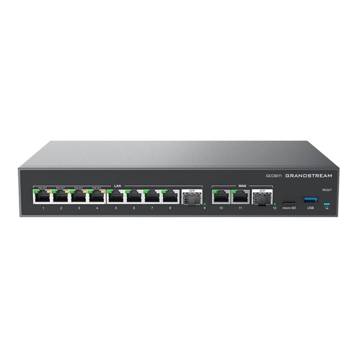 Grandstream Built-in IPPBX (10 Users, 4 Concurrent Calls) + Enterprise-Grade Firewall + VPN Router + 2 x 2.5 Gb, 10 x GigE Network Switch GS-GCC6011