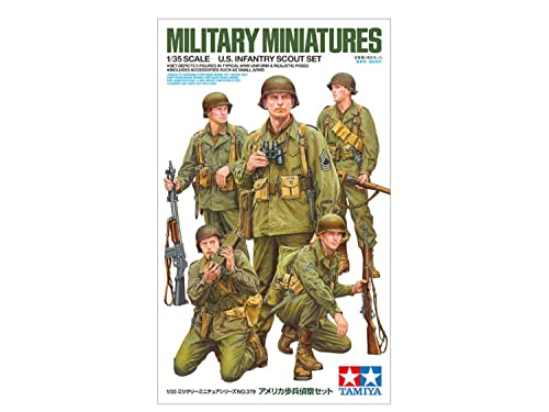 TAMIYA 35379 1:35 US Infantry Reconnaissance Squad (5) Model Building, Plastic Kit, Hobby, Crafts, Gluing, Model Kit, Model, Assembly, Unpainted - Image 7