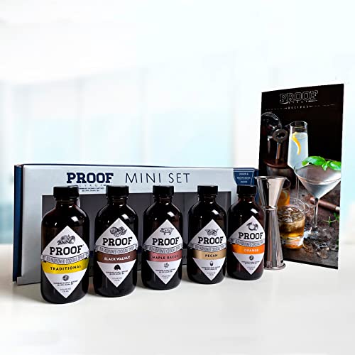 Proof Syrup Old Fashioned Cocktail Mixer Set W/5 Flavors (4Oz Bottles) | Makes 8 Cocktails Per Bottle | All-Natural Hand-Crafted Old Fashioned Syrup W/Real Bitters & Organic Sugar | Just Add Whiskey #TOP1