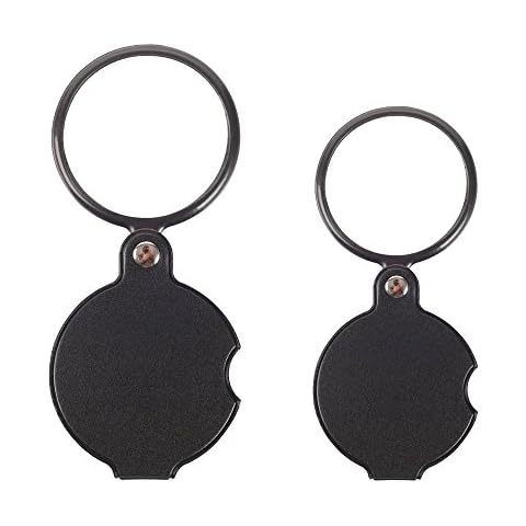 2 Pack 10X Mini Magnifying Glass Folding Pocket Magnifier Bigeye Glass Loupe Book, Magazine, Science Class, Jewelry Cover