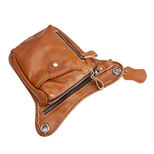 Marsupio vintage in pelle per la coscia e la