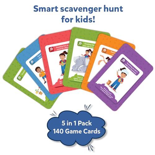 Skillmatics Scavenger Hunt Card Game - Found It 5 in 1 Megapack, Fun Family Game, 140 Cards, Search and Find, Learning & Travel Toy, Gifts for Kids, Boys, Girls, Ages 4, 5, 6, 7