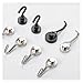 BGDLLZMCA No Drill Wall Hook Heavy Duty 50kg Magnetic Hooks Strong Suction Cup for Kitchen Bathroom Industrial Strength(Black,16PCS)