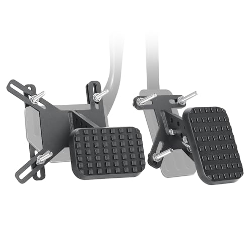 NIHAO Adjustable Gas and Brake Pedal Extenders, Steel Anti-Slip Pedal Extenders for Short Drivers People Driving Cars, Go Kart, Toy Cars, Golf Carts