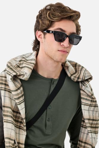 Image of SNITCH Men's T-Shirt | Regular Fit Henley Neck Full Sleeve Solid Pattern | Stretchable Rayon Cotton Spandex Blend Breathable Fabric for Casual & Everyday Wear