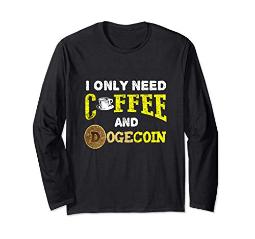 Dogecoin Camisa Dogecoin Coin Doge Hombres Mujeres Niños Manga Larga