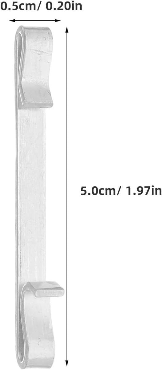 12pcs Drawer Slide Anti-Loose Clamp Steel Silver for Cabinet Hardware | Toolbox Rail Retention Clip, Double Loop Pull-out Stop Style, Quiet Operation and Longer Service Life