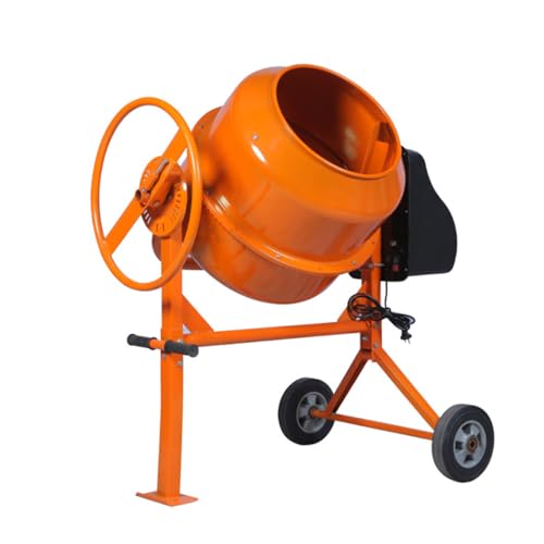 LYDBMYT Mezcladora de Cemento eléctrica Tipo Tambor, pequeña, Horizontal y Vertical, para mortero de hormigón, 70 l