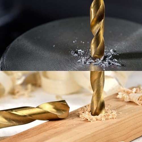 QUARKZMAN 10 Stück Metall Doppelbohrer 4.2mm, M35 HSS Cobaltbohrer Länge 57mm, Spiralbohrer für Edelstahl, Kupfer, Holz, Kupfer