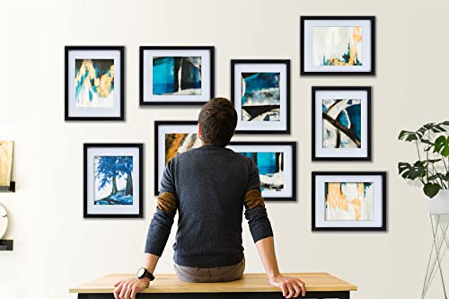 Heart Art 11X14 Picture Frame Set Of 9,Display 11 X 14 Frame For 8X10 Picture Frame With Mat,11 By 14 Picture Frame For Wall,Gallery Wall Frame Set,Black #TOP5