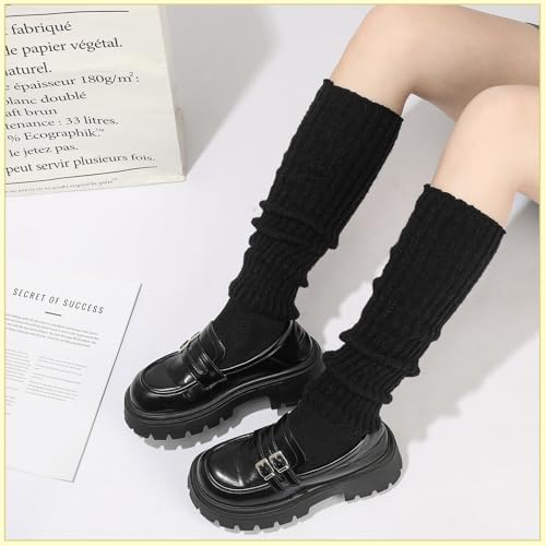 Zhamate 2 Pairs Leg Warmers for Women Cute Y2K Style Japanese Socks Halloween Goth Emo Gyaru Accessories