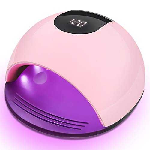 72W LED UV Nail Lamp,iUpcoot UV Gel Nail Lamp Gel Nail Light Pro Nail Polish Dryer 4 Timers Setting & Auto Sensor Nail Dryer Curing Lamp Fast Dry Nail UV Light Detachable Gel UV Light Salon & Home Use
