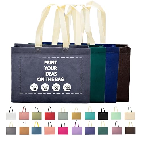 Azulavina Custom Tote Bags 10/30/50/100 Pack -