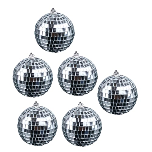 Bola espejada sólida Levemolo, 6 unidades, para fiestas de baile, bodas y decoración de discotecas miniatura 1