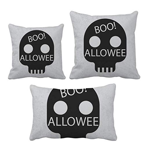 Housse de coussin tête de mort Halloween salon déco canapé DIYthinker
