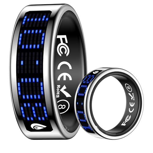 Image of Smart Ring for Women Men Health Ring Fitness Tracker with Sleep Monitor Heart Rate Monitor Distance Screen Display for Android iOS