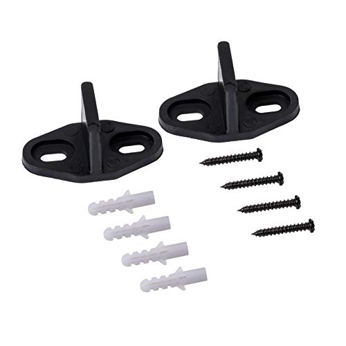 INCREWAY - Paquete de 2 guías inferiores para puerta deslizante, con tornillos, guía ajustable montada en la pared para un deslizamiento suave de la rueda