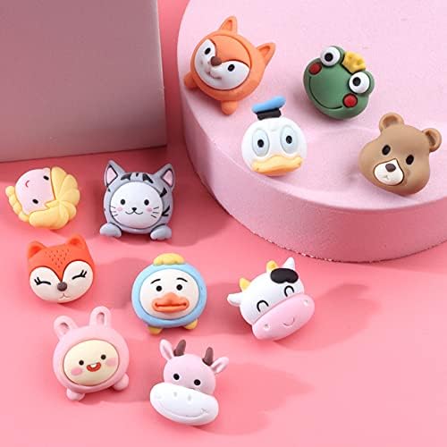 Sewing Buttons Single Hole 6Pcs 0.8''(2cm) Cute Cartoon Animal Buttons Sweater Shirt Coat Replacement Button for Children Kids Clothes Crafts - Bear image 5