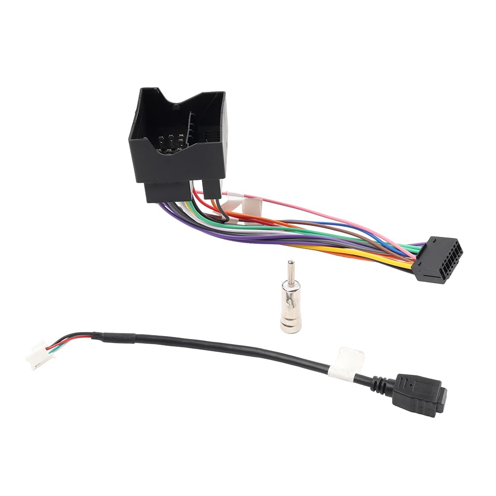 CNxinn10 16PIN Power Video Wire Harness Butt Connector Speaker Adapter Stereo Audio Wiring Harness Kit 1 Set For car with 16-pin power socket ABS