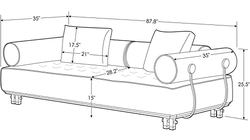 Zuri Carrera Modern Fabric Sofa - Red #TOP1