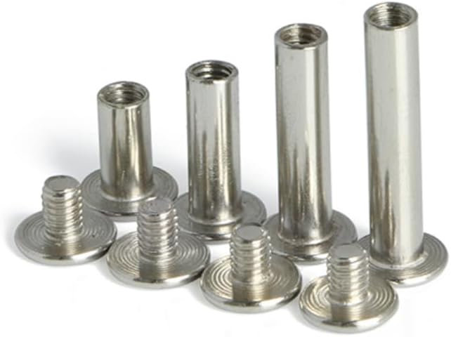 10pcs M5 carbon steel nickel plating I-shaped rivets flat head phillips screw mother cleat rivet 6-18mm length - (Stem Length: M5x18mm)