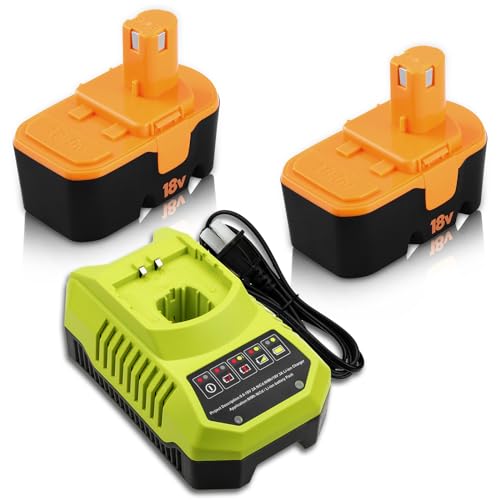 2Packs P100 3600mAh Ni-Mh Battery for Ryobi 18V Tools