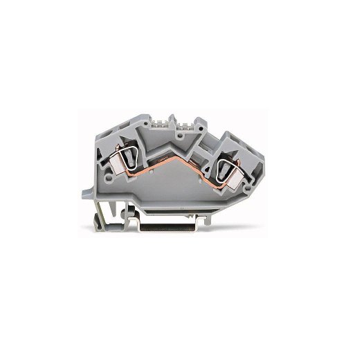 Image of WAGO Ex e II 782-992 2-Conductor Feed-Through Terminal Block Light Grey Pack of 50