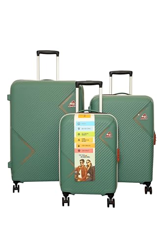Image of American Tourister Kamiliant 3 Pc Set 55 Cms, 68 Cms & 79 Cms Small, Medium & Large Polypropylene (PP) Hard Sided 8 Spinner Wheels Luggage /Trolley Bag with Number Lock,Multi Color (Slate Grey)