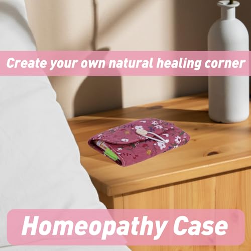 Image of Klawdsky Homeopathic Storage Case Homeopathic Carrying Case Box Foldable Homeopathic Bag Homeopathic Organizer for 6 Tubes Homeopathy at Home Travel Kit - Without Tubes